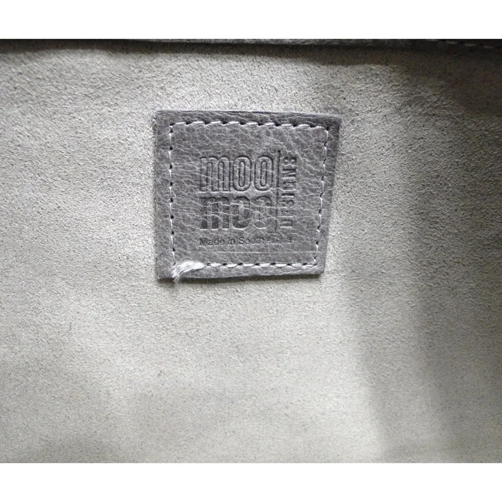 Moo Moo Designs Grey Bovine Leather &‎ Crocodile Hornback Oversized Clutch Bag